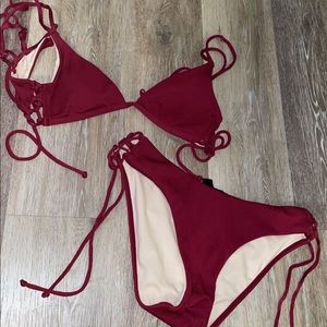 pacsun la hearts bikini set